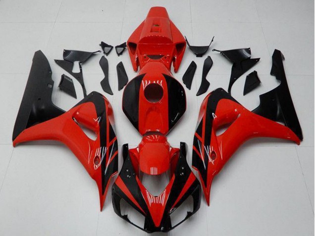 Rot Glänzendes Schwarz 2006-2007 Honda CBR1000RR Motorrad Verkleidungen Kit