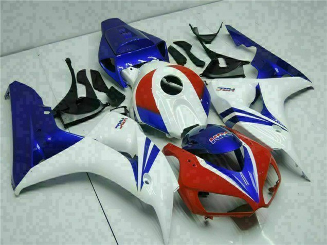 Weiß Rot Blau HRC 2006-2007 Honda CBR1000RR Motorrad Verkleidung Kit