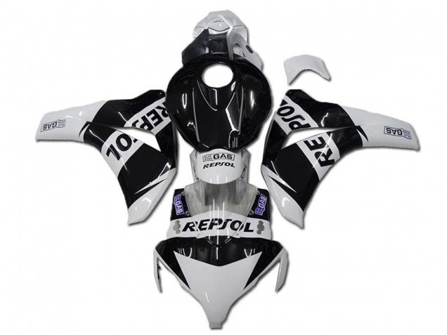 Weiß Glänzendes Schwarz Repsol 2008-2011 Honda CBR1000RR Motorrad Verkleidung