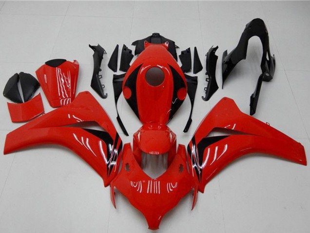 Rot Glänzendes Schwarz 2008-2011 Honda CBR1000RR Motorrad Verkleidung