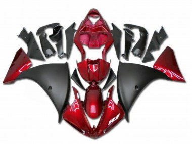 Rot Matt Schwarz 2009-2011 Yamaha YZF R1 Motorrad Verkleidung