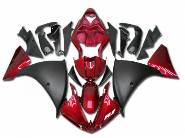 Rot Matt Schwarz 2009-2011 Yamaha YZF R1 Motorrad Verkleidung