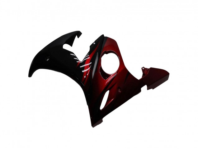Glänzendes Schwarz Rot 2003-2004 Yamaha YZF R6 Motorrad Verkleidung Kit