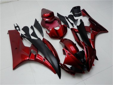 Rot Matt Schwarz 2006-2007 Yamaha YZF R6 Motorrad Verkleidung Kit
