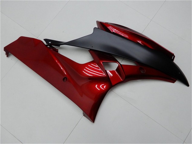 Rot Matt Schwarz 2006-2007 Yamaha YZF R6 Motorrad Verkleidung Kit