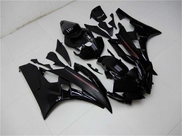 Glänzendes Schwarz Matt Schwarz 2006-2007 Yamaha YZF R6 Motorrad Verkleidung Kit