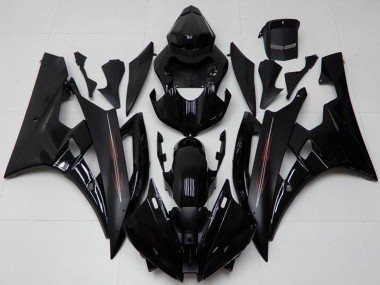 Glänzendes Schwarz Matt Schwarz 2006-2007 Yamaha YZF R6 Motorrad Verkleidung Kit