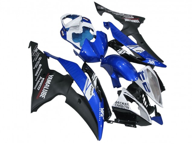 Weiß Blau Matt Schwarz Yamalube 2008-2016 Yamaha YZF R6 Motorrad Verkleidung