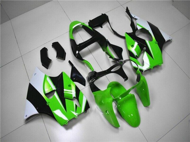 Grün Weiß Schwarz 2000-2002 Kawasaki ZX6R Motorrad Verkleidung Kit