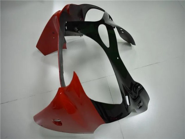 Weiß Rot Glänzendes Schwarz 2000-2002 Kawasaki ZX6R Motorrad Verkleidung