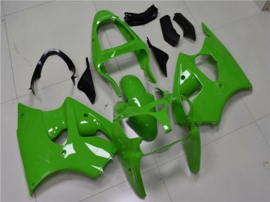 Grün Schwarz 2000-2002 Kawasaki ZX6R Motorrad Verkleidung