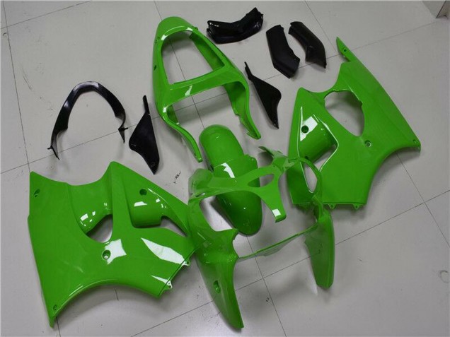 Grün Schwarz 2000-2002 Kawasaki ZX6R Motorrad Verkleidung
