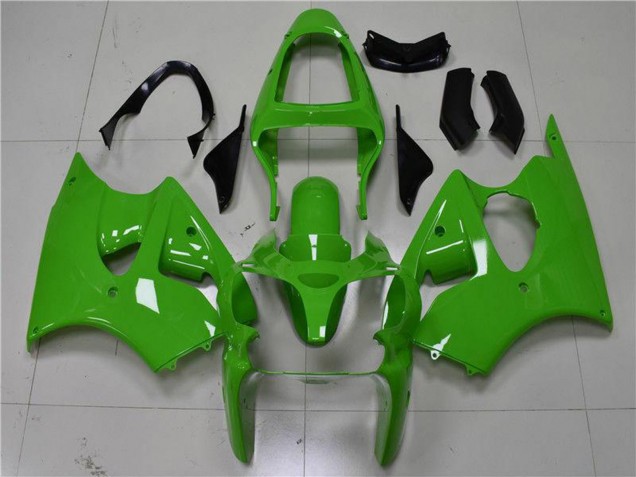Grün Schwarz 2000-2002 Kawasaki ZX6R Motorrad Verkleidung
