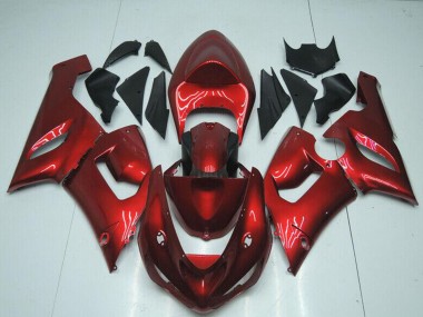 Bonbon Rot 2005-2006 Kawasaki ZX6R Motorrad Verkleidung