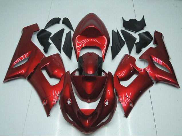 Bonbon Rot 2005-2006 Kawasaki ZX6R Motorrad Verkleidung