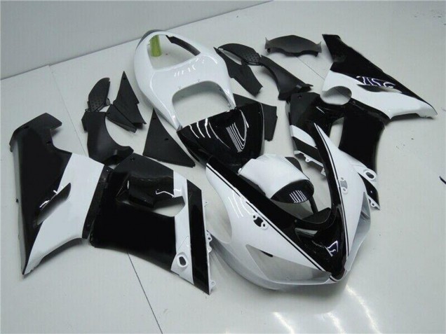 Weiß Glänzendes Schwarz 2005-2006 Kawasaki ZX6R Motorrad Verkleidung