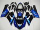 Blau Glänzendes Schwarz 2005-2006 Kawasaki ZX6R Motorrad Verkleidung Kit