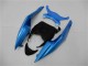 Hellblau Glänzendes Schwarz 2009-2012 Kawasaki ZX6R Motorrad Verkleidung