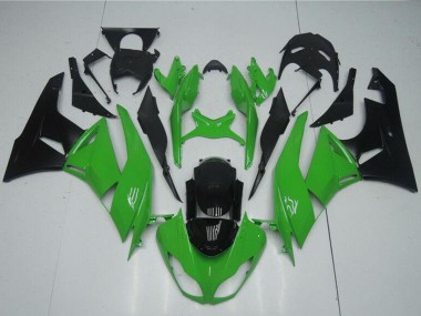 Grün Glänzendes Schwarz 2009-2012 Kawasaki ZX6R Motorrad Verkleidung Kit