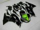 Glänzendes Schwarz Grün 2009-2012 Kawasaki ZX6R Motorrad Verkleidung