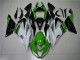 Grün Weiß Glänzendes Schwarz 2013-2018 Kawasaki ZX6R Motorrad Verkleidung