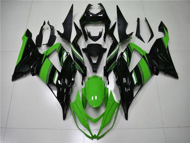 Grün Glänzendes Schwarz 2013-2018 Kawasaki ZX6R Motorrad Verkleidung