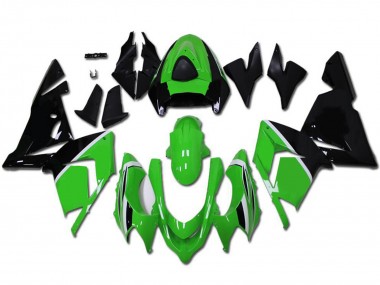 Grün Glänzendes Schwarz 2004-2005 Kawasaki ZX10R Motorrad Verkleidung