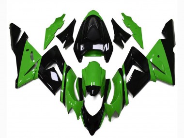Glänzendes Schwarz Grün 2004-2005 Kawasaki ZX10R Motorrad Verkleidung