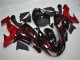 Glänzendes Schwarz Rot Flamme 2006-2007 Kawasaki ZX10R Motorrad Verkleidung
