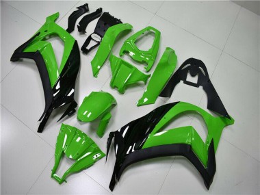 Grün Glänzendes Schwarz 2011-2015 Kawasaki ZX10R Motorrad Verkleidung