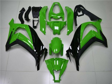 Grün Glänzendes Schwarz 2011-2015 Kawasaki ZX10R Motorrad Verkleidung