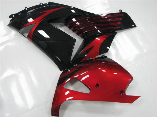 Rot Schwarz 2006-2011 Kawasaki ZX14R ZZR1400 Motorrad Verkleidung