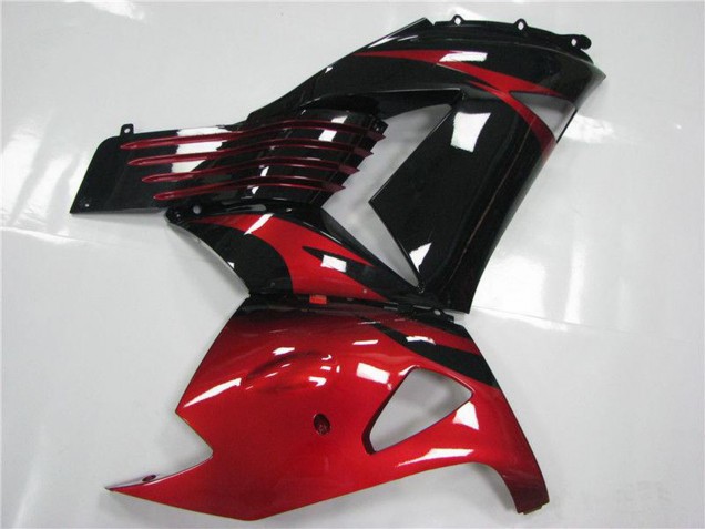 Rot Schwarz 2006-2011 Kawasaki ZX14R ZZR1400 Motorrad Verkleidung