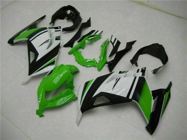 Weiß Grün Schwarz 2013-2024 Kawasaki Ninja 300 EX300R Motorrad Verkleidung