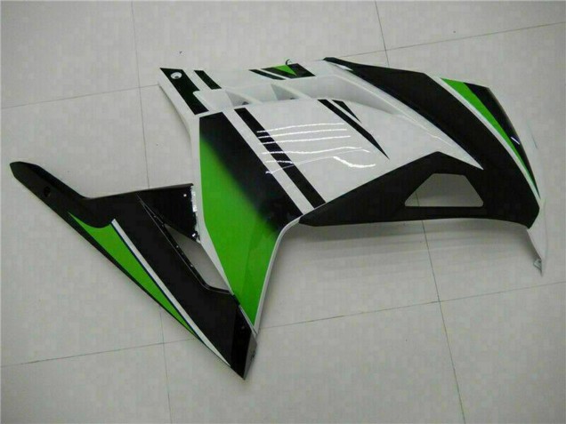 Weiß Grün Schwarz 2013-2024 Kawasaki Ninja 300 EX300R Motorrad Verkleidung