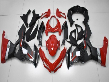 Rot Grau Schwarz 2018-2024 Kawasaki EX400 Motorrad Verkleidung