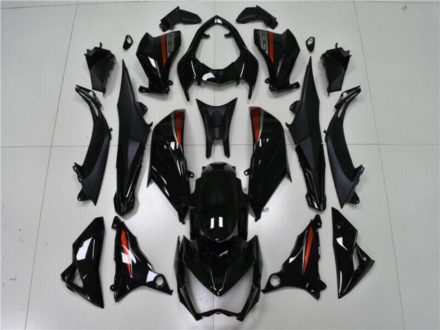 Glänzendes Schwarz Rot Silber 2013-2018 Kawasaki Z800 Motorrad Verkleidung