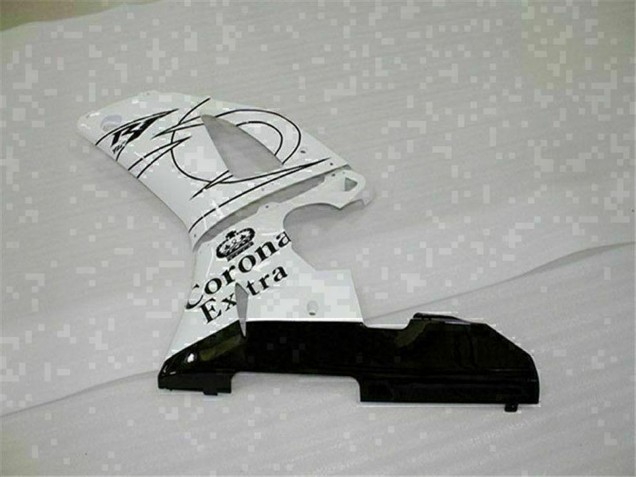 Weiß Schwarz Corona Extra 2000-2001 Yamaha YZF R1 Motorrad Verkleidung