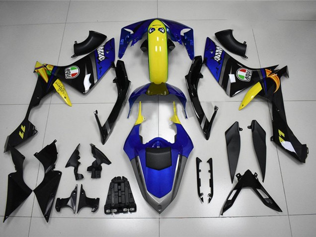 Blau Gelb Schwarz Hai 2007-2008 Yamaha YZF R1 Motorrad Verkleidung