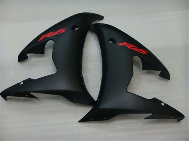 Glänzendes Schwarz Matt Schwarz Rot Aufkleber 2003-2004 Yamaha YZF R6 Motorrad Verkleidung