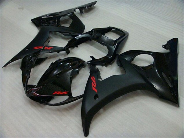 Glänzendes Schwarz Matt Schwarz Rot Aufkleber 2003-2004 Yamaha YZF R6 Motorrad Verkleidung