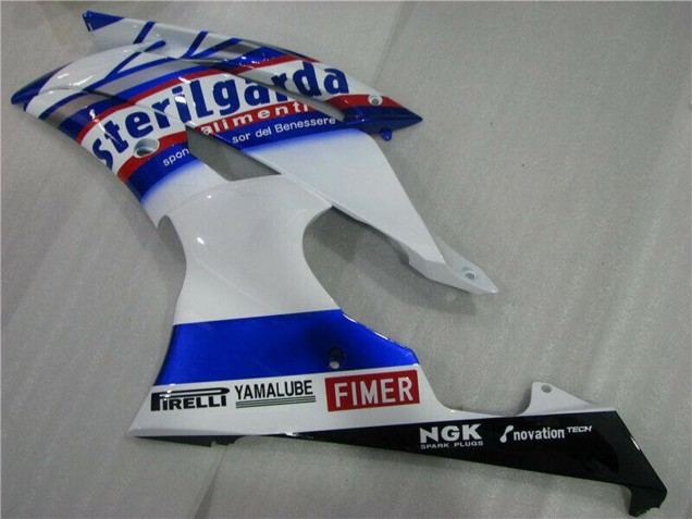 Weiß Blau Rot Sterilgarda Volvo Fimer Yamalube 2008-2016 Yamaha YZF R6 Motorrad Verkleidung