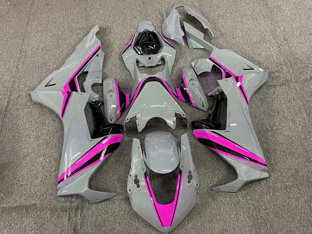 Honda CBR1000RR Motorrad Verkleidung 2017-2023 - Nardo Grau mit Rosa Streifen