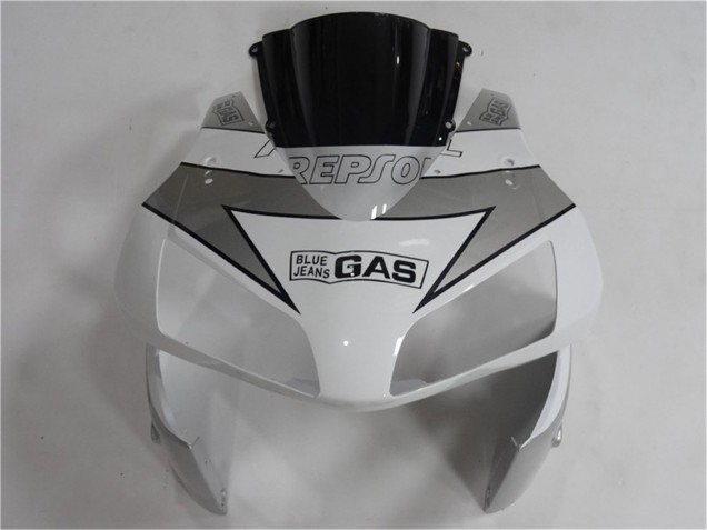 Weiß Silber Schwarz Repsol 2003-2004 Honda CBR600RR Motorrad Verkleidung
