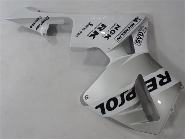 Weiß Silber Schwarz Repsol 2003-2004 Honda CBR600RR Motorrad Verkleidung