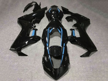 Honda CBR1000RR Motorrad Verkleidung 2017-2023 - Glanzendes Schwarz Hellblau Linie