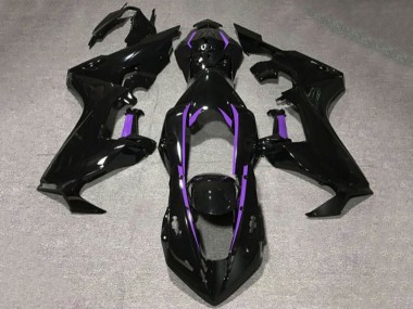 Honda CBR1000RR Motorrad Verkleidung 2017-2023 - Glanzendes Schwarz Lila Linie