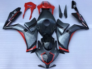 Honda CBR1000RR Motorrad Verkleidung 2012-2016 - Grau Rot Glanzendes Schwarz Rennen Stil