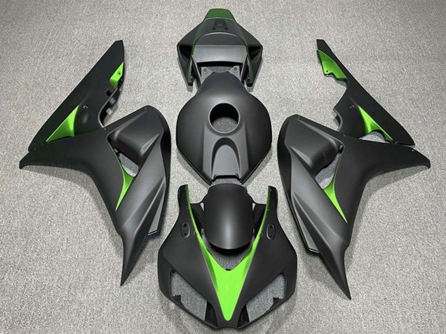 Honda CBR1000RR Motorrad Verkleidung 2006-2007 - Matt Schwarz Grun
