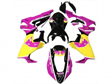 Honda CBR1000RR Motorrad Verkleidung 2017-2023 - Rosa Gelb Glanzendes Schwarz Red Bull